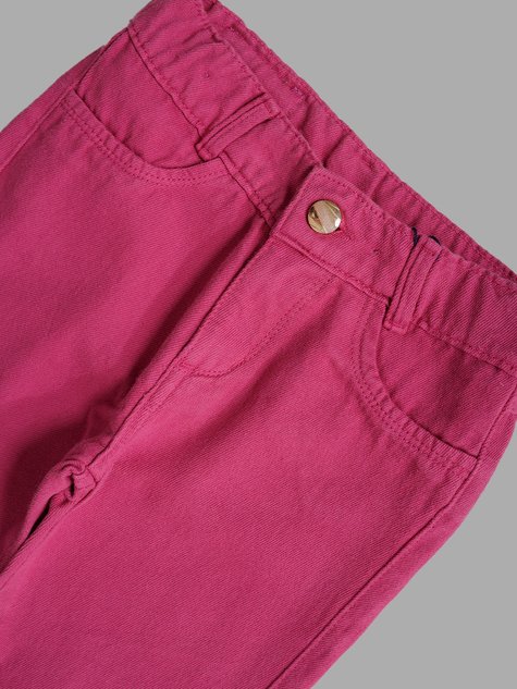 calca feminina jeans rosa infantil