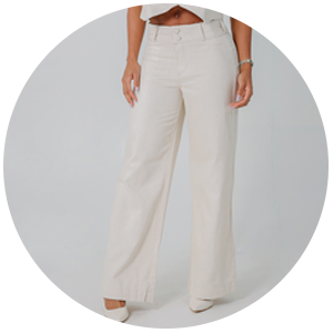 calca feminina areia wide leg