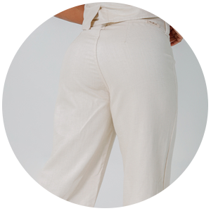calca feminina areia wide leg edex