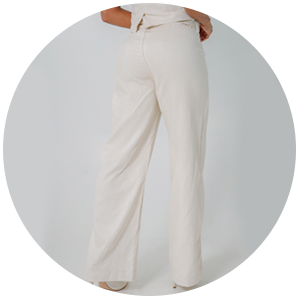 calca feminina wide leg areia