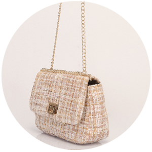 bolsa tweed satchel
