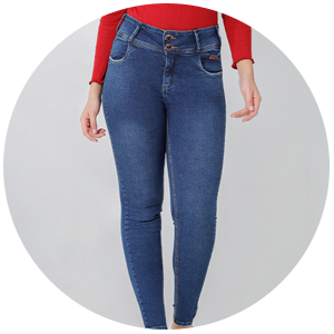 calca feminina jeans modeladora cintura alta