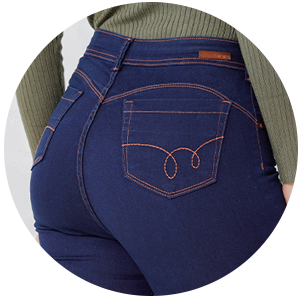 calca feminina jeans cigarrete azul