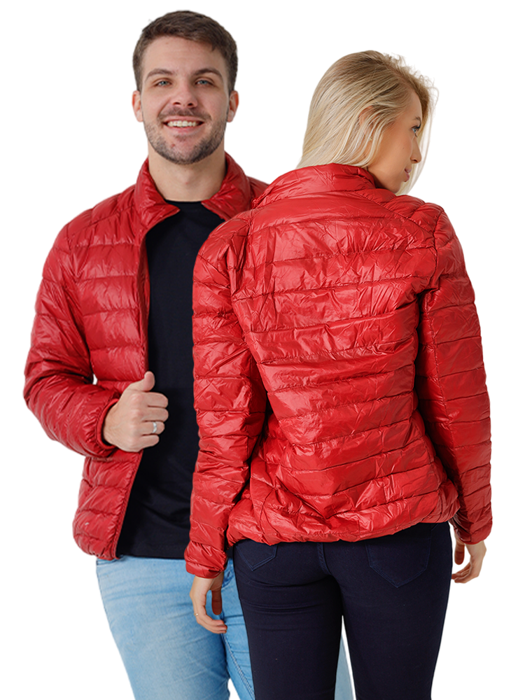 Jaqueta Unissex Nylon Bobojaco Puff Collors (Vermelho)