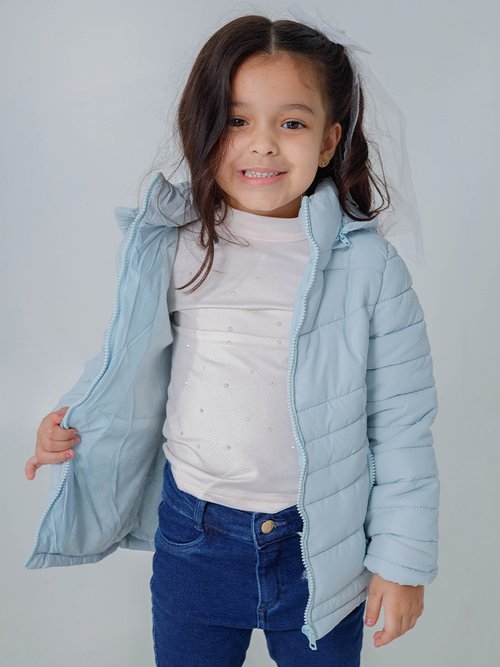 jaqueta feminina nylon azul