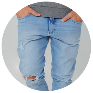 calca masculina destroyed junior