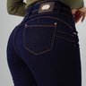 calca feminina jeans modeladora azul