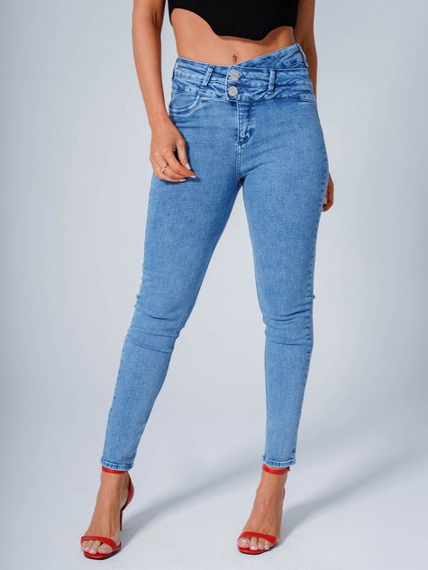 Calça Feminina CalÃ§a De Cos Alto Calça Feminina Couro Cós Alto C