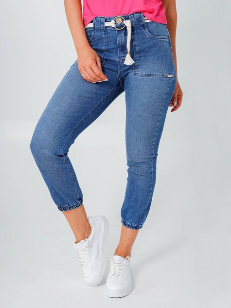 Cinto CalÃ§a Jeans Com Corrente Corrente: Corrente Ajustável Com