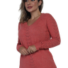 blusa feminina de fio rosa