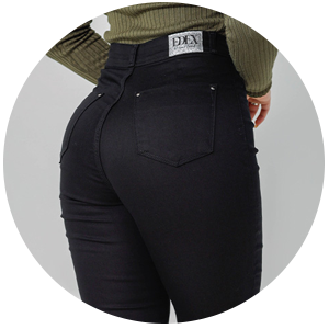 calca feminina sarja preto