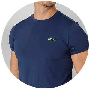 camiseta dry masculina azul