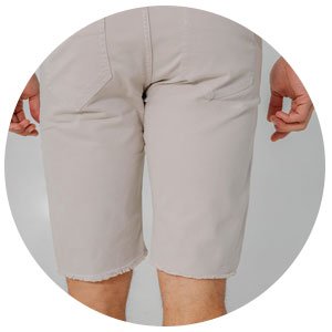 bermuda masculina sarja areia