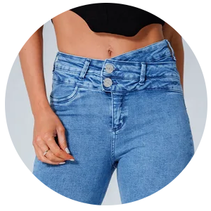 calca feminina jeans cintura alta