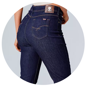calca feminina jeans boca de sino