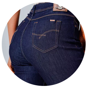 calca feminina jeans boca de sino azul