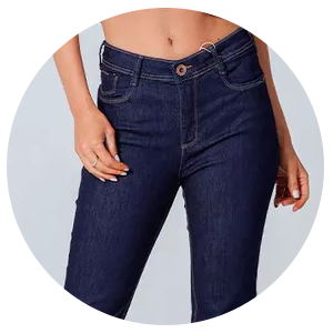 calca feminina jeans boca de sino edex