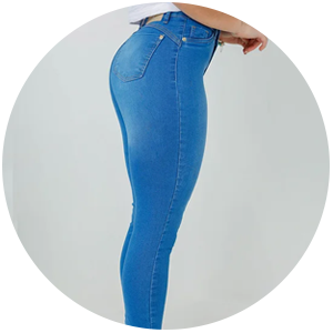 calca jeans feminina justa