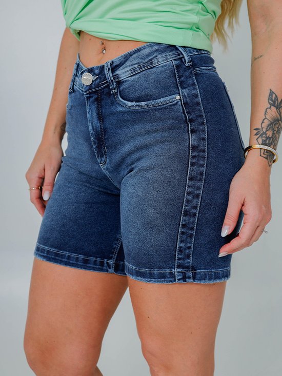 Shortinho Curto Short Jeans Para Gordinha Short Jeans De Lycra