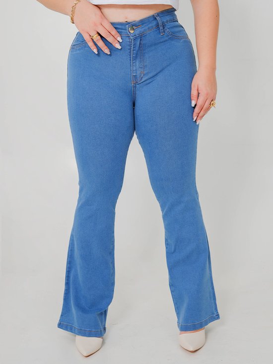 Calça Jeans Feminina Legue Boca Larga Calça Jeans Feminina Flare