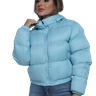 jaqueta nylon puffer azul