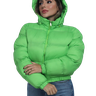 jaqueta nylon puffer verde