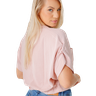 blusa cropped bolso rosa gola flat