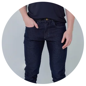 calca jeans masculina azul escuro