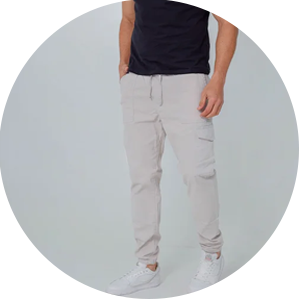 calca masculina de sarja para sair