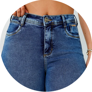 calca feminina jeans cintura alta