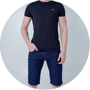 bermuda jeans masculina confortavel