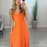 vestido feminino laranja