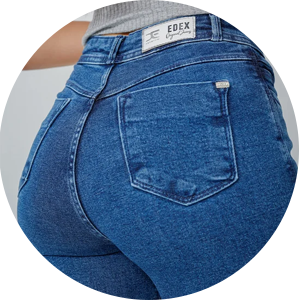 calca jeans feminina justa