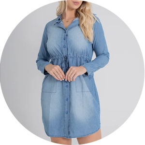 vestido chemise casual feminino
