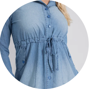vestido chemise com botoes e elastico na cintura