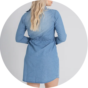 vestido chemise jeans feminino curto