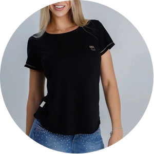 camiseta feminina t shirt barra sem costura