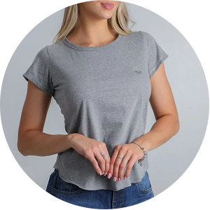 camiseta t shirt feminina gola careca