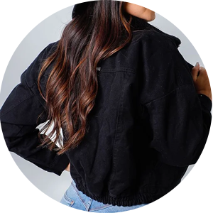 jaqueta de sarja feminina cropped