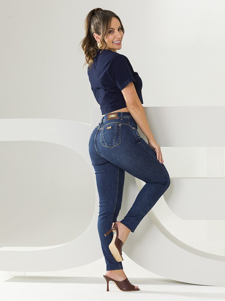 Imagem 4 - Cal&ccedil;a Feminina Jeans Skinny Pu&iacute;dos