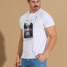 09 camiseta t shirt masculina slim road trip gola o mescla m