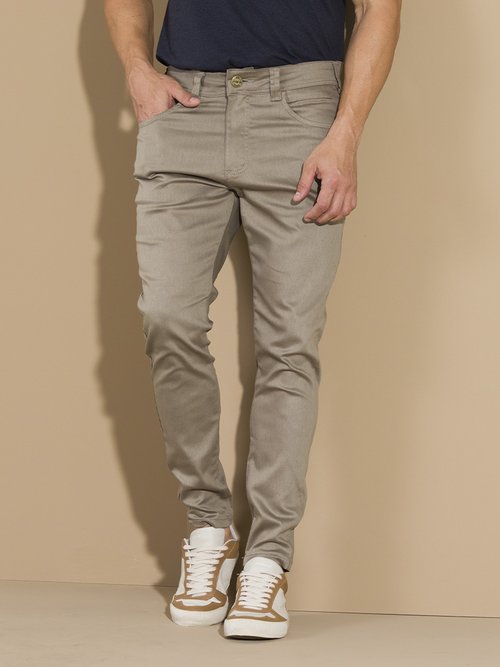 Calça Masculina Sarja Social Confort Junior (Palha)