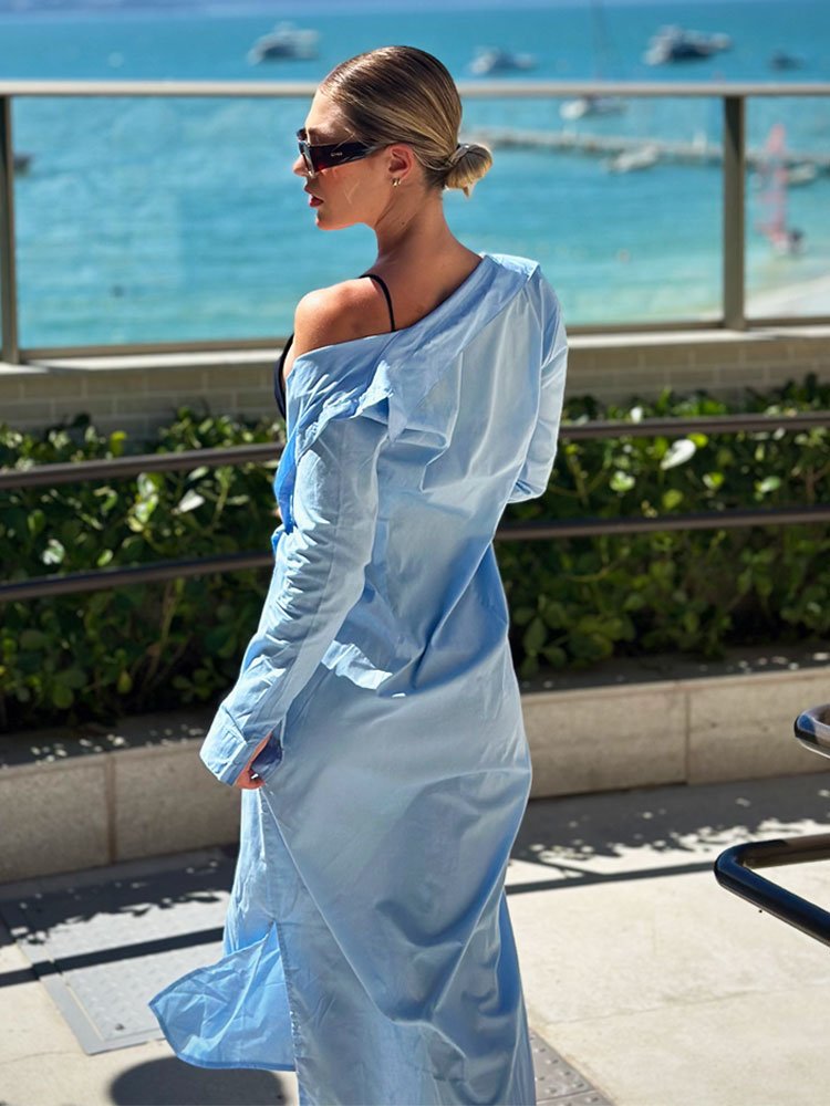 Conjunto Feminino Vestido Manga Longa + Cropped Imagem 4