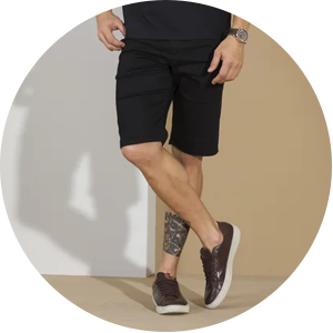 bermuda masculina de sarja casual para o dia a dia