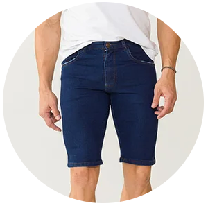 bermuda masculina jeans azul escuro