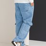06 calca masculina jeans cargo street bolsos