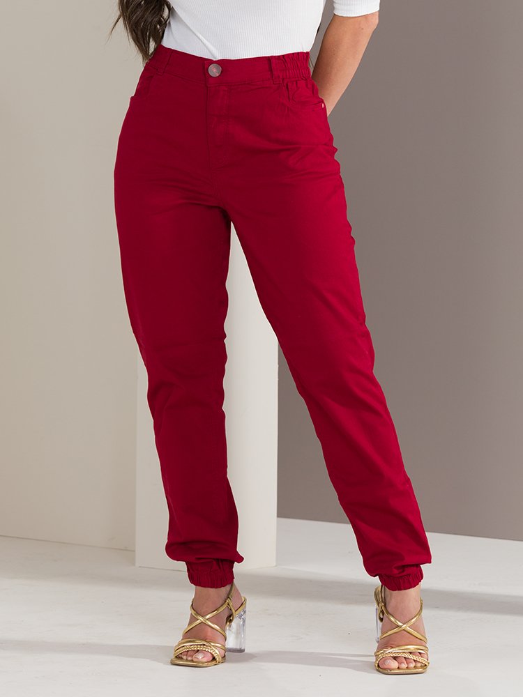 Cal&ccedil;a Feminina Sarja Jogging (N&atilde;o Desbota) Imagem 4