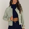 02 blazer feminino la tweed alfaiataria gola redonda