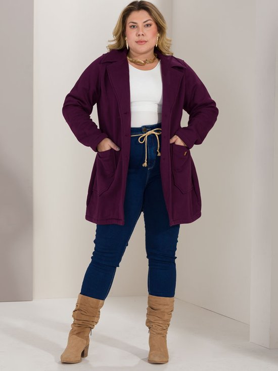 Casaco Conjunto De Moleton Feminino Plus Size Casaco Moletom