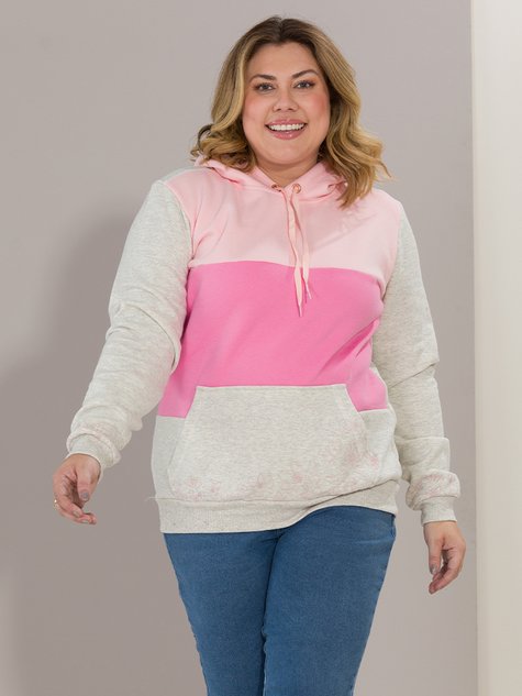 Agasalho Feminino Blusa Moletom Plus Size Feminino Casaco Moletom